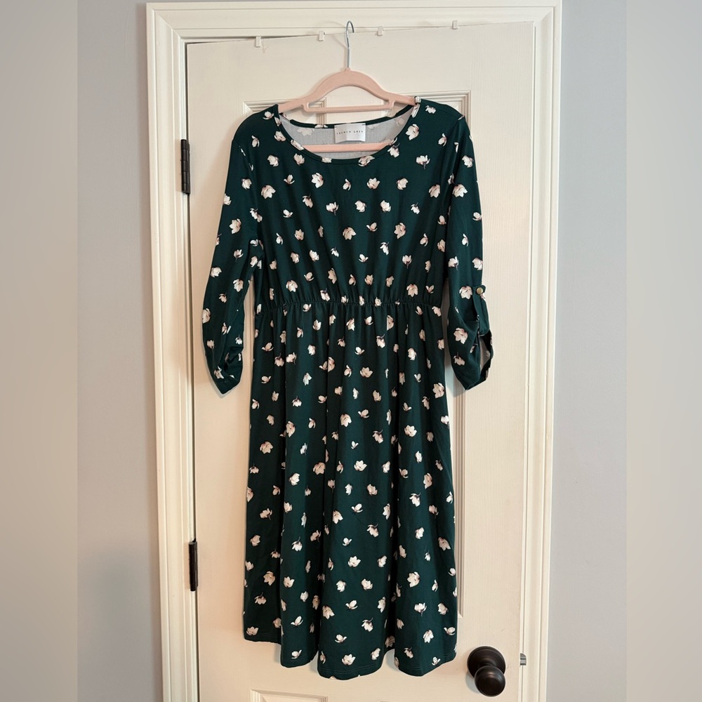 French Grey Murphy Maternity Brushed Knit Dress